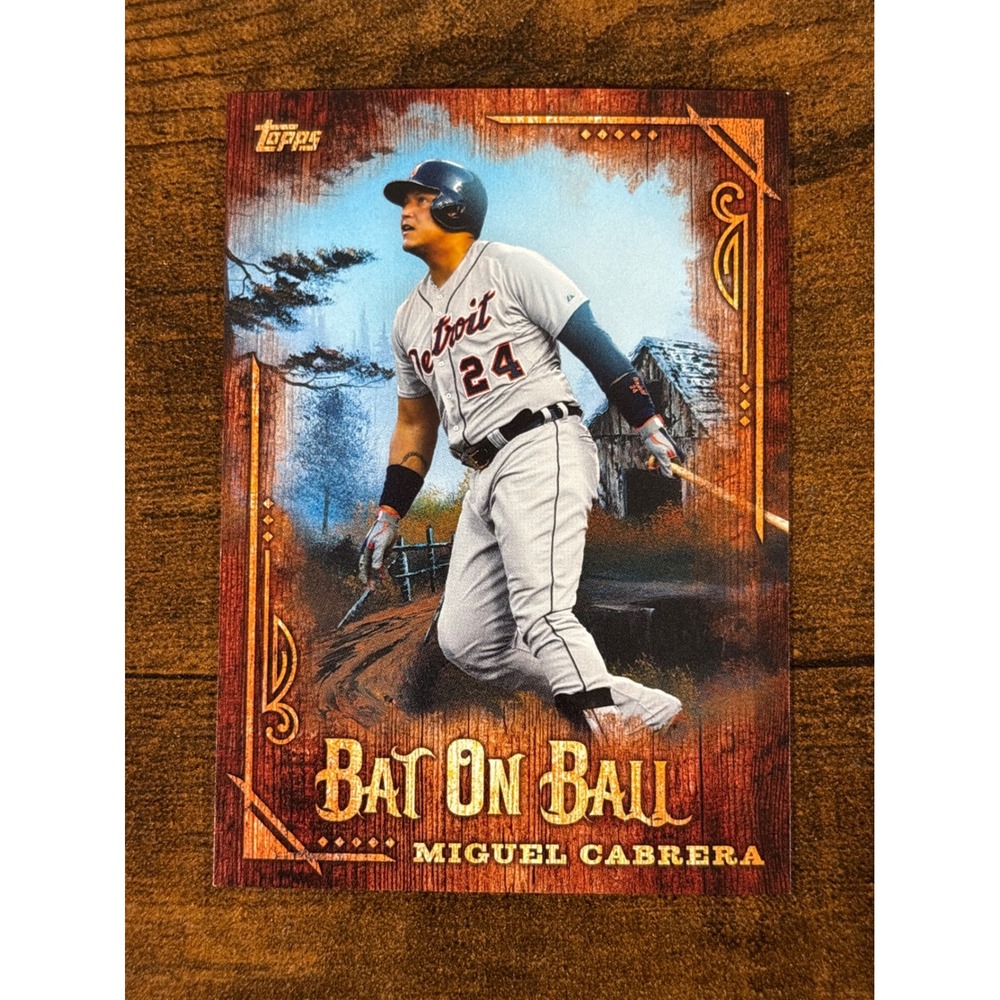 2025 Topps x Bob Ross Miguel Cabrera Bat On Ball Detroit Tigers BOB-6 Baseball